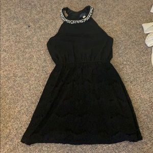 Black dress with lace bottom